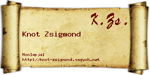 Knot Zsigmond névjegykártya